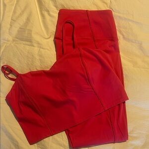 JoyLab Bright Pink Leggings and sports bra XL